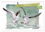 Möwen - Aquarelle von Julia Pasinski (Wandkalender 2026 DIN A4 quer), CALVENDO Monatskalender