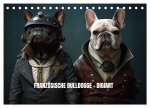 Französische Bulldogge KI Digiart (Tischkalender 2026 DIN A5 quer), CALVENDO Monatskalender