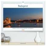 Budapest: zwischen Parlamentsgebäude und Burgpalast (hochwertiger Premium Wandkalender 2026 DIN A2 quer), Kunstdruck in Hochglanz