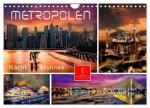 Metropolen - Nacht Skylines (Wandkalender 2026 DIN A4 quer), CALVENDO Monatskalender