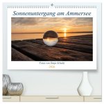 Sonnenuntergang am Ammersee (hochwertiger Premium Wandkalender 2026 DIN A2 quer), Kunstdruck in Hochglanz