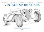 Vintage Sports Cars (Tischkalender 2026 DIN A5 quer), CALVENDO Monatskalender