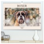 Boxer Photo&Kunst (hochwertiger Premium Wandkalender 2026 DIN A2 quer), Kunstdruck in Hochglanz