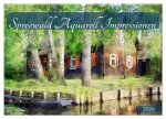 Spreewald Aquarell Impressionen (Wandkalender 2026 DIN A2 quer), CALVENDO Monatskalender