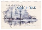 Künstlerische Ansichten der Gorch Fock (Wandkalender 2026 DIN A4 quer), CALVENDO Monatskalender