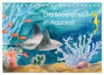 Die Meereswelt in Aquarell (Tischkalender 2026 DIN A5 quer), CALVENDO Monatskalender