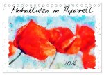 Mohnblüten in Aquarell (Tischkalender 2026 DIN A5 quer), CALVENDO Monatskalender