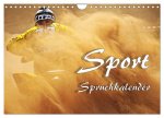 Sport Spruchkalender (Wandkalender 2026 DIN A4 quer), CALVENDO Monatskalender