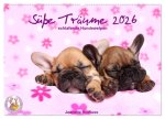 Süße Träume 2026 - schlafende Hundewelpen (Wandkalender 2026 DIN A2 quer), CALVENDO Monatskalender