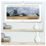 Ostfriesische Mühlenlandschaft (hochwertiger Premium Wandkalender 2026 DIN A2 quer), Kunstdruck in Hochglanz