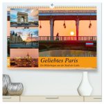 Geliebtes Paris - Ein Bilderbogen aus der Stadt der Liebe (hochwertiger Premium Wandkalender 2026 DIN A2 quer), Kunstdruck in Hochglanz