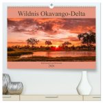 Wildnis Okavango-Delta (hochwertiger Premium Wandkalender 2026 DIN A2 quer), Kunstdruck in Hochglanz