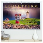 Leuchtturm Gewitter (hochwertiger Premium Wandkalender 2026 DIN A2 quer), Kunstdruck in Hochglanz