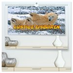 Lustige Eisbären (hochwertiger Premium Wandkalender 2026 DIN A2 quer), Kunstdruck in Hochglanz