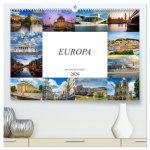 Europa Die Hauptstädte (hochwertiger Premium Wandkalender 2026 DIN A2 quer), Kunstdruck in Hochglanz