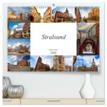 Stralsund Stadtansichten (hochwertiger Premium Wandkalender 2026 DIN A2 quer), Kunstdruck in Hochglanz