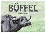 Büffel - wild und schön (Tischkalender 2026 DIN A5 quer), CALVENDO Monatskalender