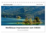 Weißblaue Impressionen vom Eibsee (Tischkalender 2026 DIN A5 quer), CALVENDO Monatskalender