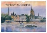 Frankfurt in Aquarell (Wandkalender 2026 DIN A4 quer), CALVENDO Monatskalender