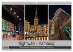 Nightwalk - Hamburg (Wandkalender 2026 DIN A2 quer), CALVENDO Monatskalender
