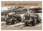Dampflokomotiven - dampfende Stahlkolosse (Wandkalender 2026 DIN A2 quer), CALVENDO Monatskalender
