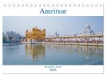 Amritsar - Der goldene Tempel (Tischkalender 2026 DIN A5 quer), CALVENDO Monatskalender