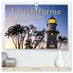 Leuchttürme - maritime Wegweiser (hochwertiger Premium Wandkalender 2026 DIN A2 quer), Kunstdruck in Hochglanz
