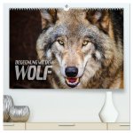 Begegnung mit dem Wolf (hochwertiger Premium Wandkalender 2026 DIN A2 quer), Kunstdruck in Hochglanz