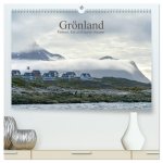 Grönland - Felsen, Eis und bunte Häuser (hochwertiger Premium Wandkalender 2026 DIN A2 quer), Kunstdruck in Hochglanz