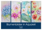 Blumenbilder in Aquarell (Wandkalender 2026 DIN A4 quer), CALVENDO Monatskalender