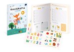 Kaligrafia z naklejkami A4. Litery + zadania