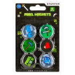 Magnesy kolorowe 6szt 30 mm. Pixel