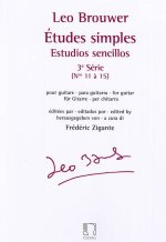 LEO BROUWER : ETUDES SIMPLES - ESTUDIOS SENCILLOS (SERIE 3) NOS. 11-15 - POUR GUITARE