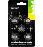 Magnesy neodymowe GRAND 10mm 5szt.