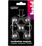Magnesy neodymowe z uchwytem GRAND 12mm 5szt.