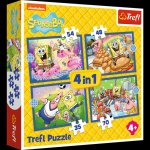 Puzle 4w1 Podwodne życie SpongeBoba 34674