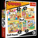 Puzzle 4w1 Garfield kocha lazanię 34673