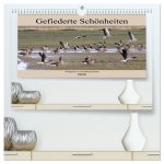 Gefiederte Schönheiten - Wildgänse in Norddeutschland (hochwertiger Premium Wandkalender 2026 DIN A2 quer), Kunstdruck in Hochglanz
