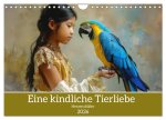 Eine kindliche Tierliebe - Herzensbilder (Wandkalender 2026 DIN A4 quer), CALVENDO Monatskalender