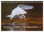 Eleganz in Weiß - Der Silberreiher (Tischkalender 2026 DIN A5 quer), CALVENDO Monatskalender