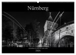 Nürnberg - Ansichten in schwarz und weiß (Wandkalender 2026 DIN A2 quer), CALVENDO Monatskalender