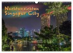 Nachtansichten Singapur City (Wandkalender 2026 DIN A3 quer), CALVENDO Monatskalender