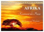 AFRIKA - Kontinent der Poesie (Tischkalender 2026 DIN A5 quer), CALVENDO Monatskalender