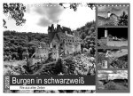 Burgen in schwarzweiß - Wie aus alten Zeiten (Wandkalender 2026 DIN A4 quer), CALVENDO Monatskalender