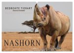 Bedrohte Tierart - Nashorn (Wandkalender 2026 DIN A2 quer), CALVENDO Monatskalender