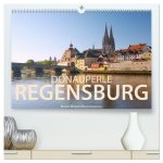 Donauperle Regensburg (hochwertiger Premium Wandkalender 2026 DIN A2 quer), Kunstdruck in Hochglanz