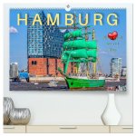 Hamburg - meine Stadt mit viel Herz (hochwertiger Premium Wandkalender 2026 DIN A2 quer), Kunstdruck in Hochglanz