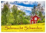 Sehnsucht Schweden - Elche, Natur und Urlaubsträume (Tischkalender 2026 DIN A5 quer), CALVENDO Monatskalender