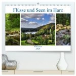 Flüsse und Seen im Harz (hochwertiger Premium Wandkalender 2026 DIN A2 quer), Kunstdruck in Hochglanz
