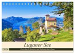 Luganer See - Zwischen Schweizer und Italienischen Alpen (Tischkalender 2026 DIN A5 quer), CALVENDO Monatskalender